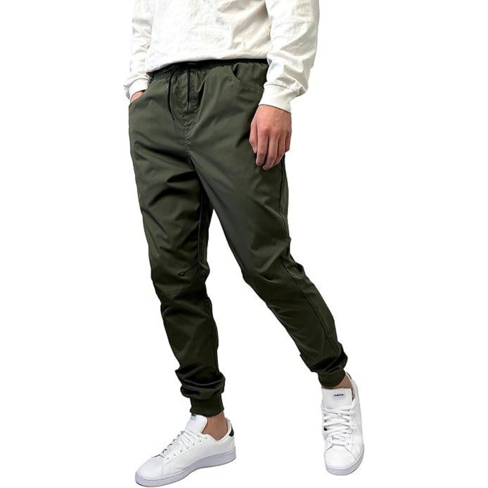 Southpole Tech Woven SIZE M Men's Lightweight Stretch Jogger Pants Olive